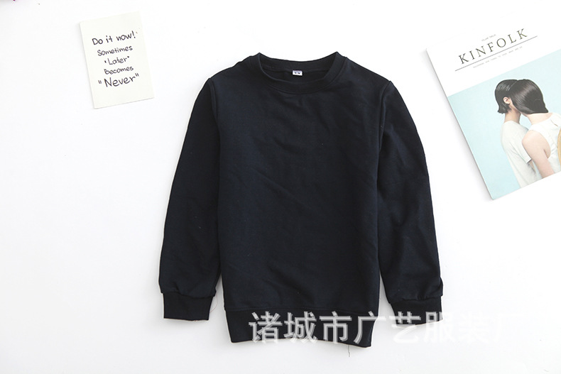 Autumn and winter Solid children Cotton Top Long sleeve