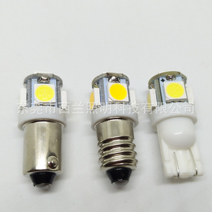 E10 нить BA9S BAX9S Crooked Feet 5SMD 5050 Светодиодный дисплей широкий свет широкий свет