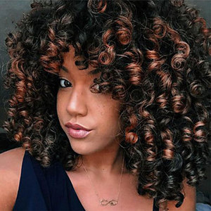 Curly Hair Wigs Customized OEM wigs with gradient African small curl wigs wigs