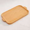 Rectangular wooden small dinner plate for feeding, tableware