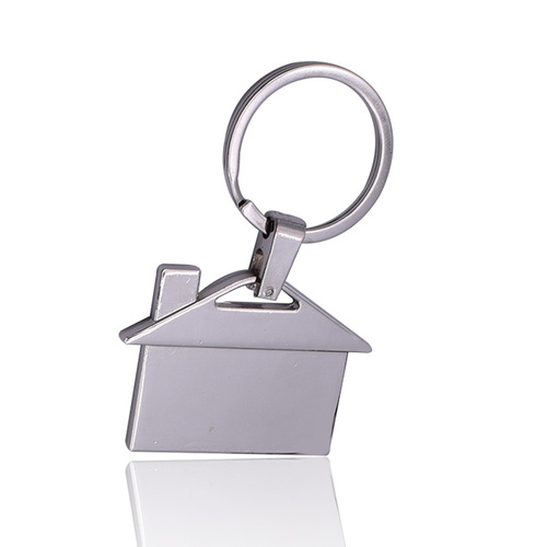 Real estate gift metal key chain house key chain key chain engraving small gift LOGO engraving gift