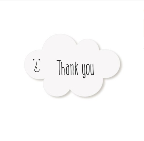 Yunduo thank you sealing stickers, cookie bag decoration stickers, baking packaging 16 pieces