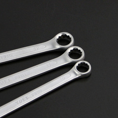 14-piece metric matte ribbed nickel-plated open-end wrench set, 8-24mm, wholesale cross-border distribution