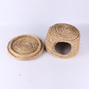Manufacturer supply grass edit dog nest cat nest Meow Xiaomo nest warm and comfortable medium -sized dog grass straw bamboo basket nest