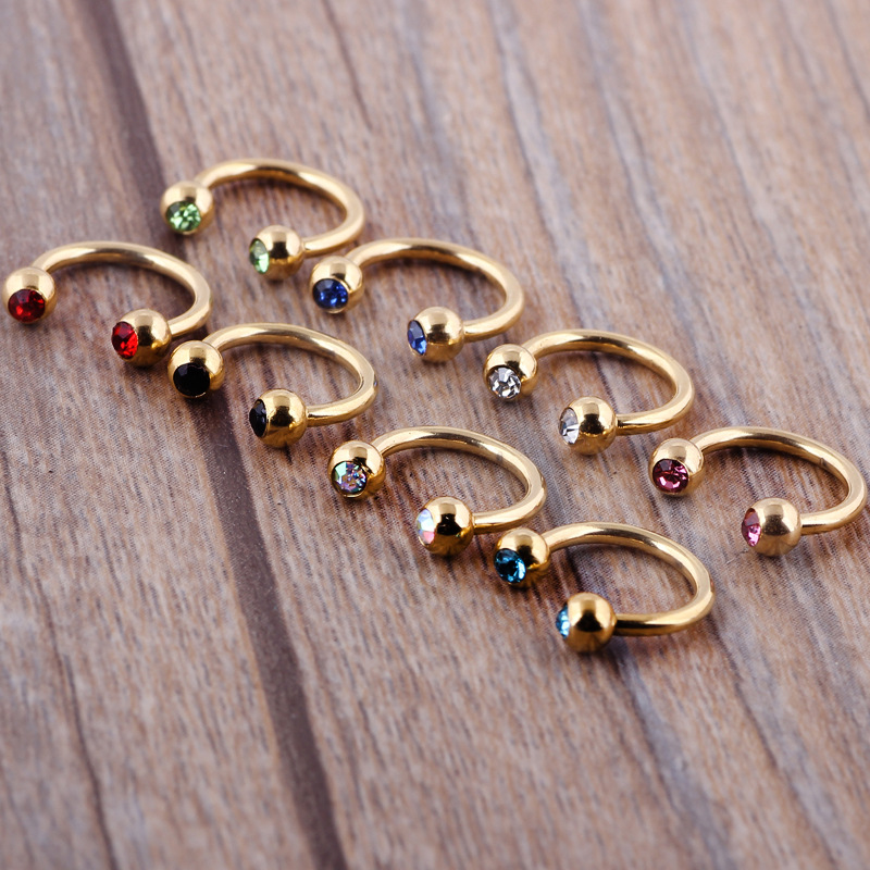 Labret piercing jewelry detail image