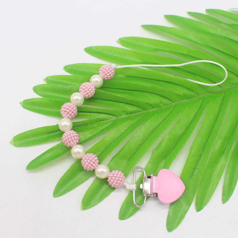 Suministros para bebés Cadena de chupete INS Hot Pearl cadena anti-caída Amazon Comercio exterior bebé chupete clip