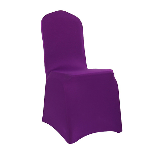 Cross-border elastic dining chair cover all-inclusive thickened solid color wedding banquet restaurant conference club chair cover