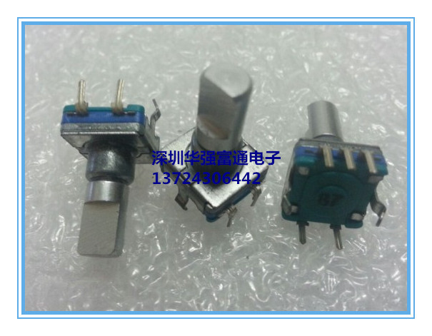 现货编码器EC11编码开关30位15脉冲音量电位器带开关15半柄编码