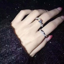 JZ032韩版时尚潮流婚戒80分镀白金戒指对戒套戒指结婚订婚满钻戒