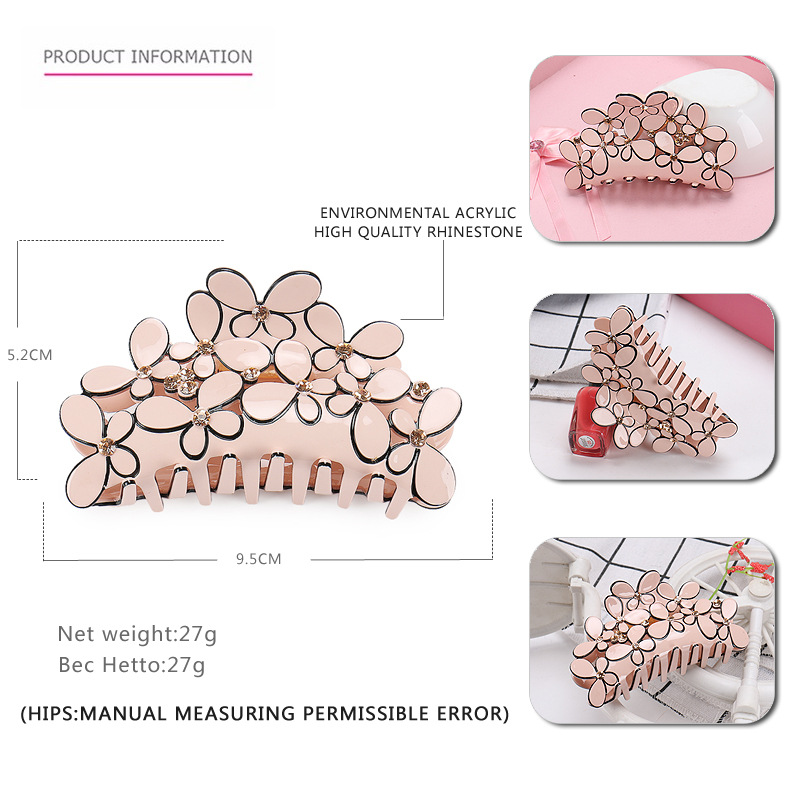 Fashion Butterfly Acetic Acid Sheets Hollow Out Inlay Rhinestones Hair Claws 1 Piece display picture 1