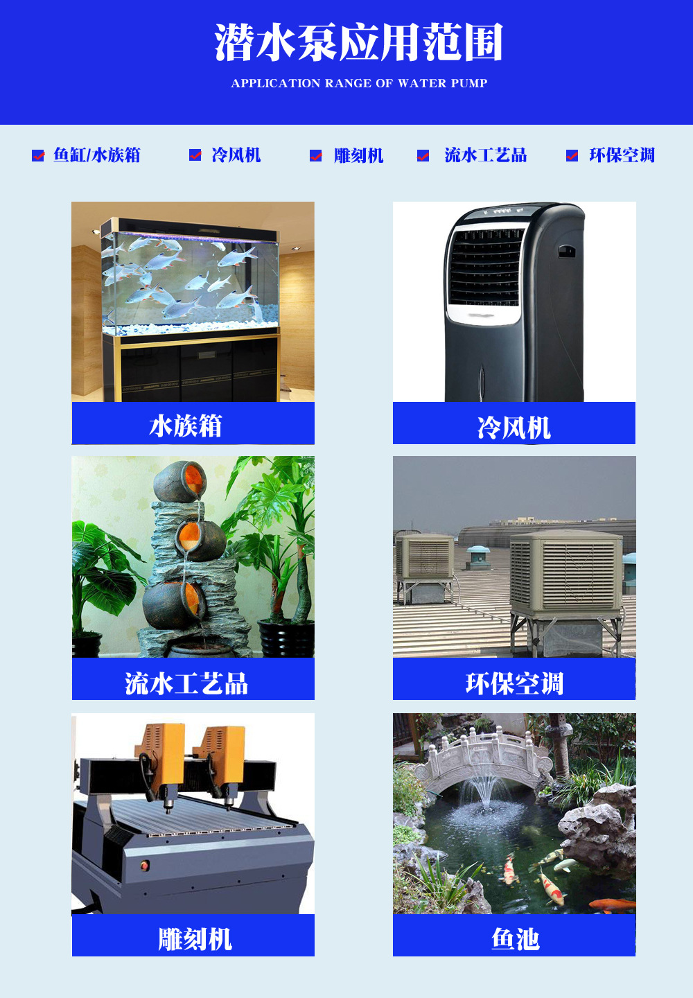 水泵应用范围