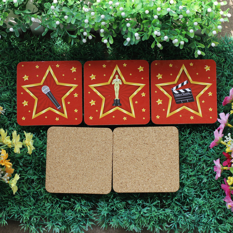 软木+铜版纸杯垫