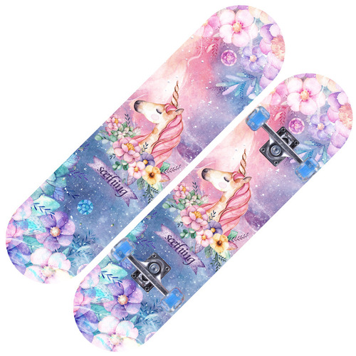 Children's Four-Wheeled Skateboard Baby Beginner Cartoon Dual-Skateboard Teenager Skateboard 2808 Flat Plate Factory Wholesale