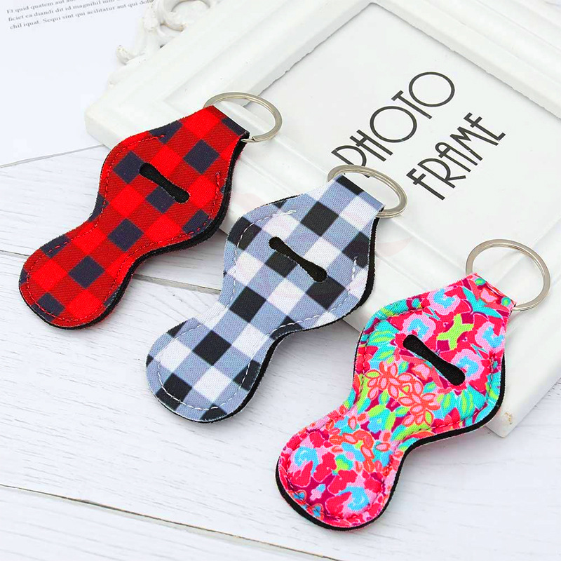 Key buckle made to order originality colour decorative pattern Key buckle Small gifts Neoprene lovely Key chain Lipstick set