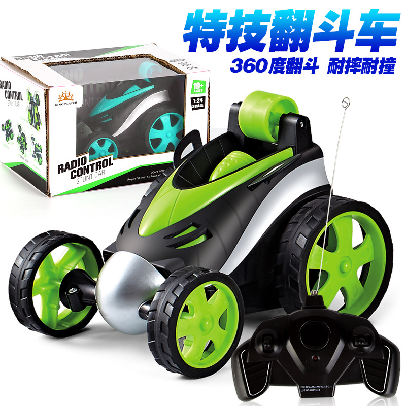 工厂无线遥控翻滚特技车翻斗车男孩儿童地摊货源电动玩具跨境热销|ru