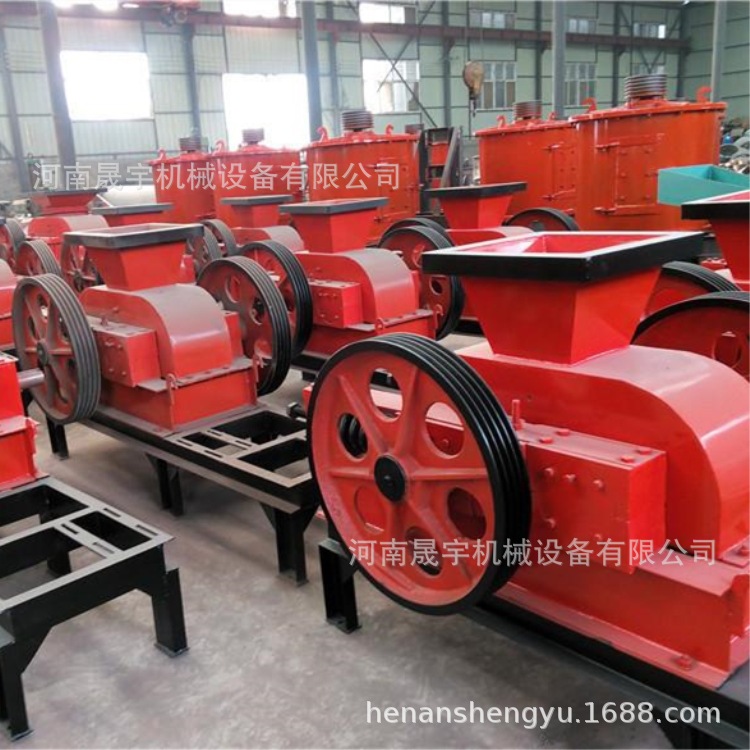 对辊陶瓷粉碎机 齿辊挤压式建筑垃圾破碎机 高产量双辊卵石制砂机
