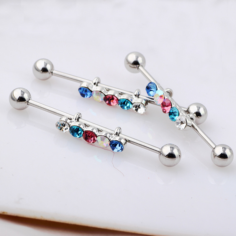 Labret piercing jewelry detail image