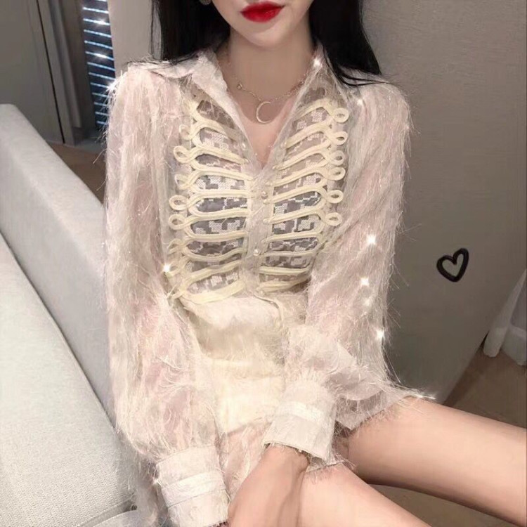 电脑盘带绳绣手摇胸花打底开衫对领袖子配饰睡衣连衣裙布贴辅料