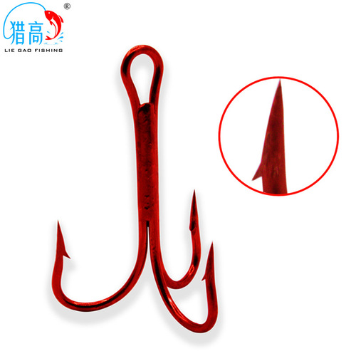 Liegao Luya three-hook anchor fish hook wholesale cross-border fish hook with barbed three-anchor hook electroplated high carbon steel fishing gear