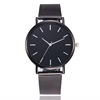 Golden fashionable quartz watch, city style, simple and elegant design