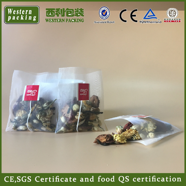 厂家直供5*6三角尼龙茶包袋 三角尼龙袋泡茶过滤袋 带线标过滤包