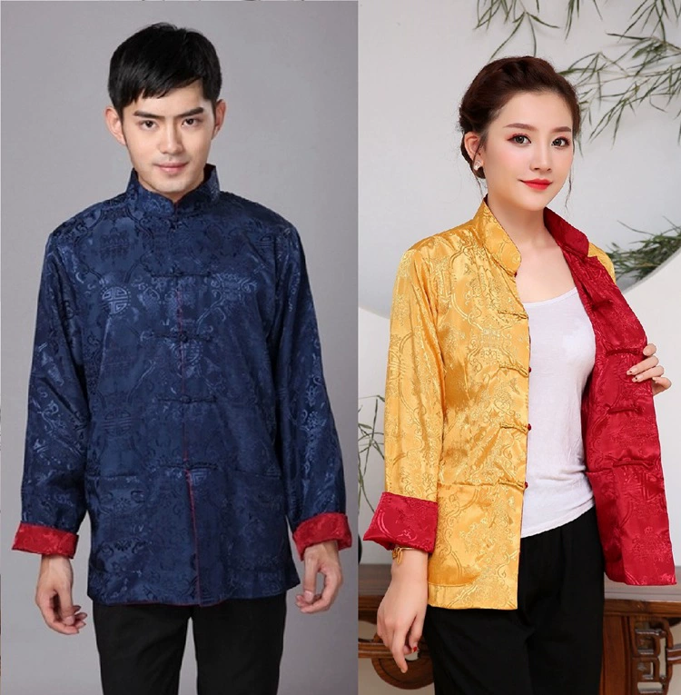 Двусторонний весенне-осенний женский праздничный костюм Янко для выступления на сцене, драматический топ с длинными рукавами, китайский костюм Тан, этническая одежда