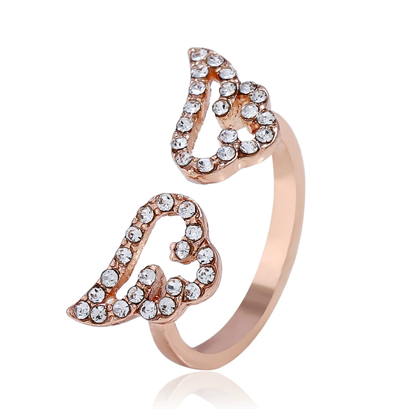 Adjustable Zircon Ring, Korean Style, Micro Inlay, One Size Fits All