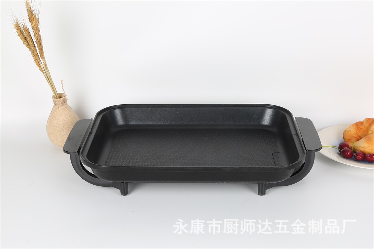 新款韩式多功能无油烟不粘电烤盘料理烤肉机家用大容量烤鱼盘批发-阿里巴巴