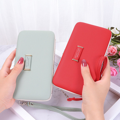 2018冬季新韩版多功能女士饭盒钱包中长款手机包手拿包零钱包批发