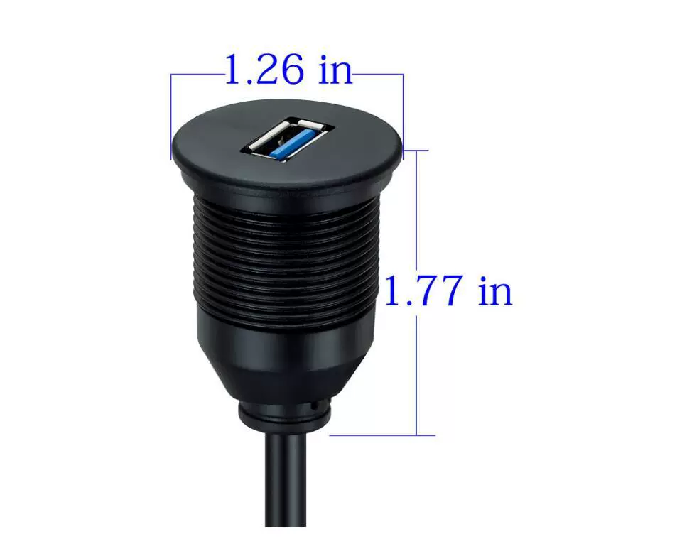 USB3.0 waterproof line car rotary ship motorcycle instrument panel data extended line 1 meter