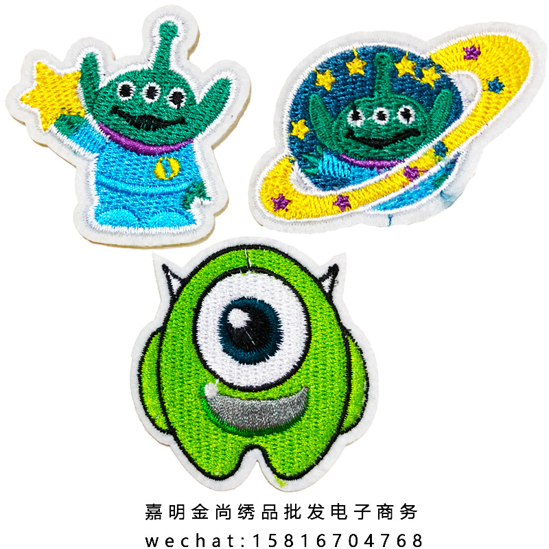 厂家直销卡通布贴玩具总动员三眼仔怪兽大学独眼兽服装辅料现货