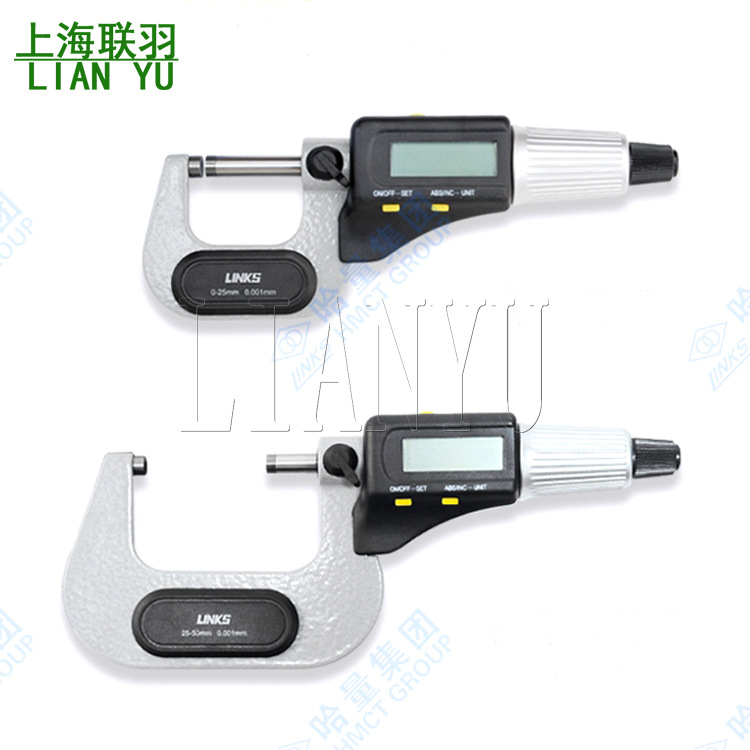 LINKS哈量数显千分尺外径千分尺0-25-50-75-100mm727Ⅱ-01分厘卡