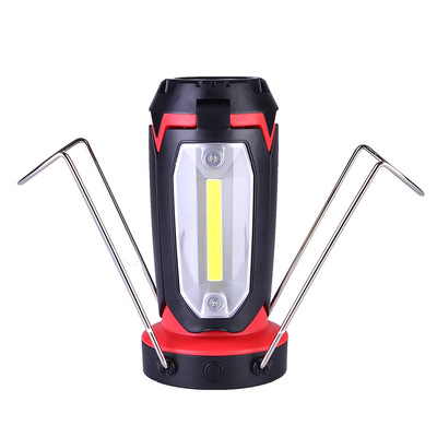新款手提灯LED野营灯 充电便携应急照明COB马灯露营户外帐蓬灯|ru
