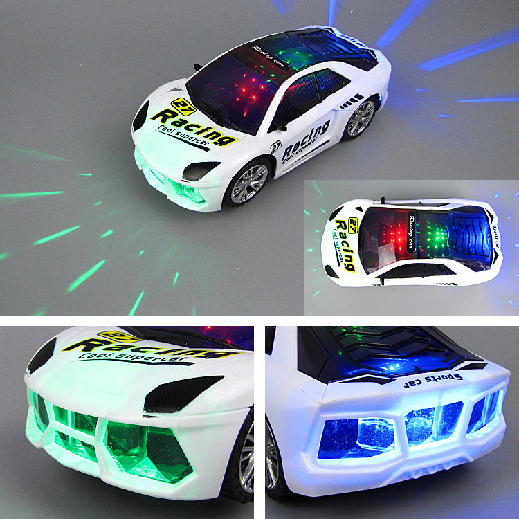 Coche de juguete para niños coche de juguete universal coche de juguete eléctrico colorido música multifuncional modelo de coche deportivo puesto de suministro