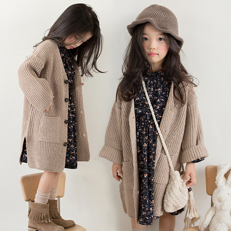 Children's cardigan jacket single-breasted top