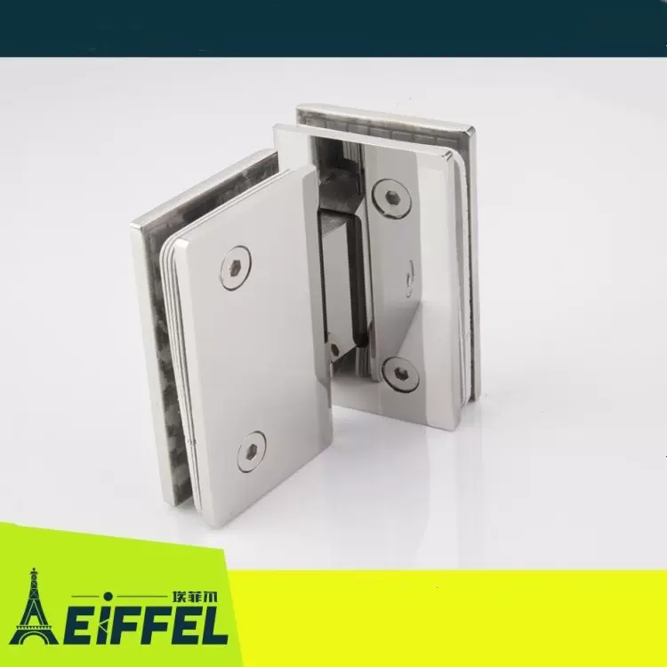 不锈钢浴室夹90度 玻璃门方形左右夹 淋浴房门夹配件厂家