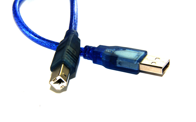 兼容Arduino USB 浅蓝色 打印线 Arduino Uno R3 Mega 2560 30CM