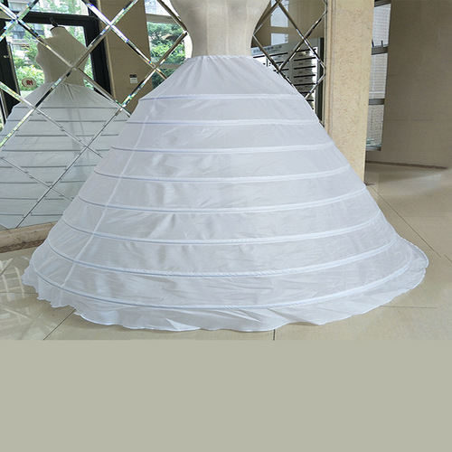 Wholesale foreign trade eight steel ring skirt support bridal wedding dress tutu performance petticoat 8 rings yarnless enlarged skirt white