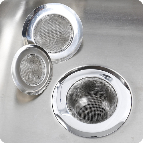 Creative stainless steel sink filter kitchen net supplies fine mesh pool drain clog prevention floor drain bathroom hair
