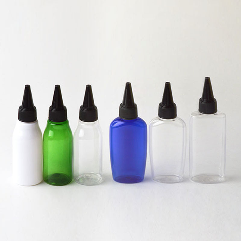 60ml扁瓶尖嘴盖瓶补水仪分装瓶隐形眼镜包装液塑料瓶 PET瓶点胶瓶