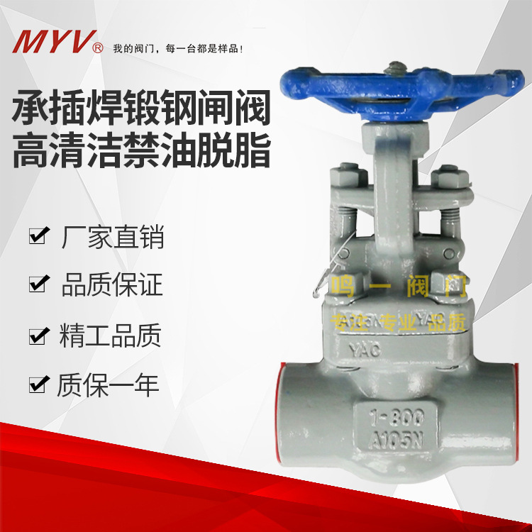 Forged steel Socket welding gate valve black light detection high clean no oil degreasing gate valve polysilicon spray epoxy paint valve Forged steel Socket welding gate valve black light detection high clean no oil degreasing gate valve polysilicon spray epoxy paint valve