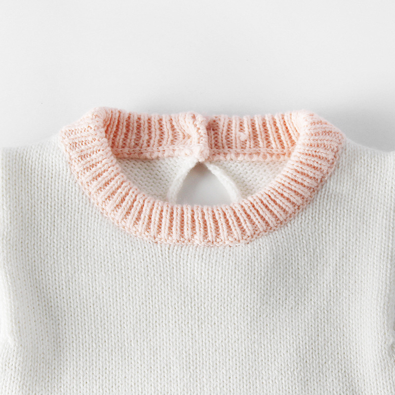 Ins tavaszi őszi csecsemő gyermek férfi és női babakészlet zsebkabát + gyapjú kötött lánctalpas ruhák_voghion.com