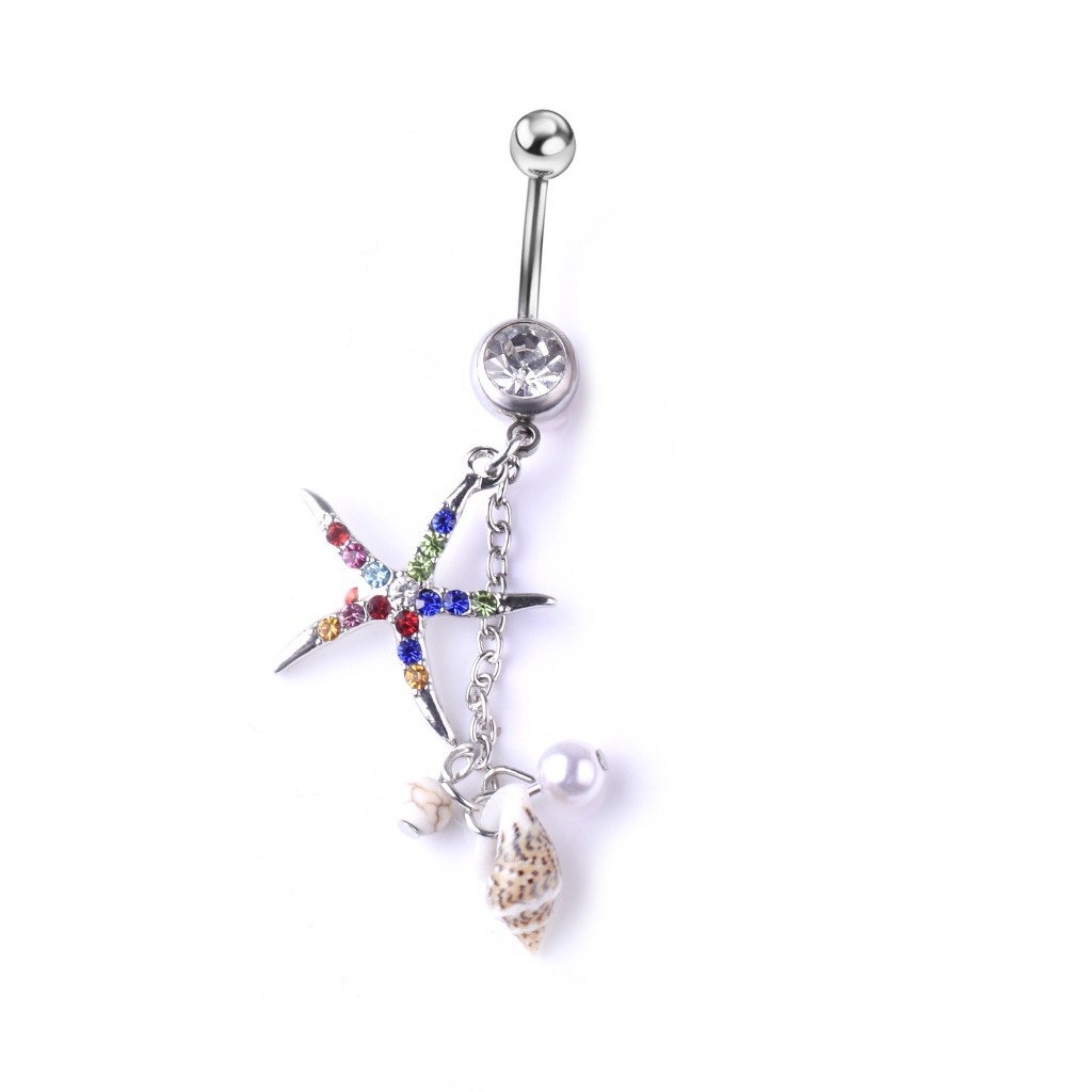 Nuovi gioielli Pierci intarsiati con diamanti, orecchini a bottone per ombelico, orecchini a bottone per sopracciglio e labbra, all'ingrosso_voghion.com