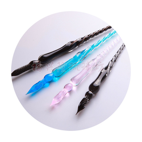 Filigree glass pen creative ink retro student gift dip pen discount on large quantity