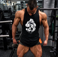 Sports vest fitness clothing men's running training breathable tights round neck vest summer