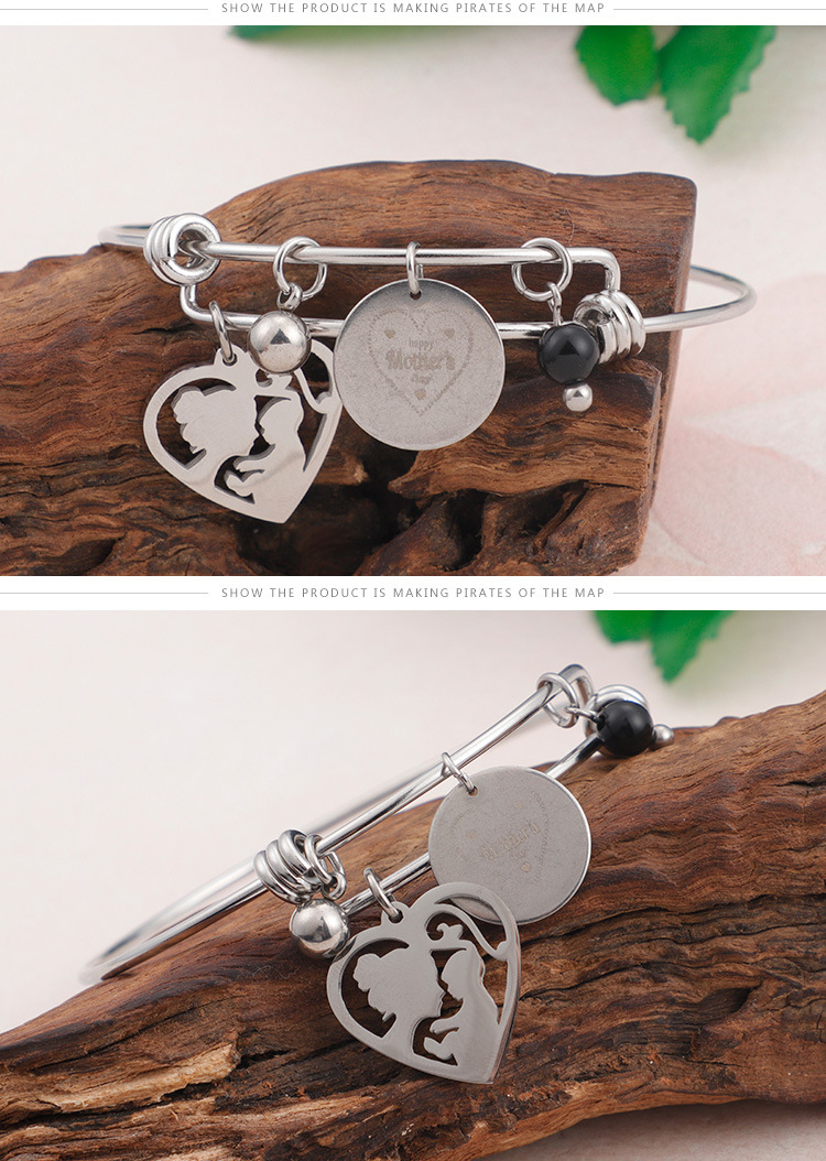 Heart Pattern PVD Coated 18K Gold Plated Heart Stainless Steel Waterproof Non Tarnish
