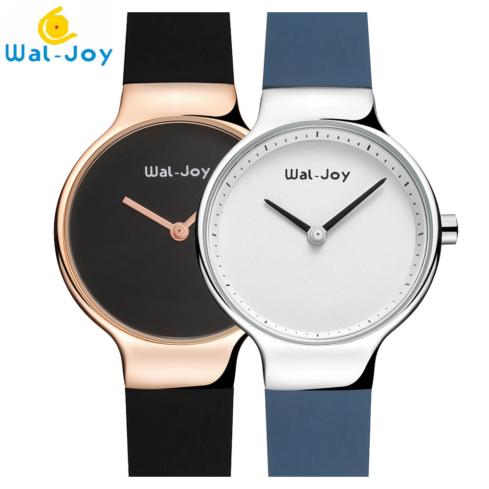Wal-Joy女士休闲硅胶创意手表 简约可拆卸表带学生潮流防水礼品表