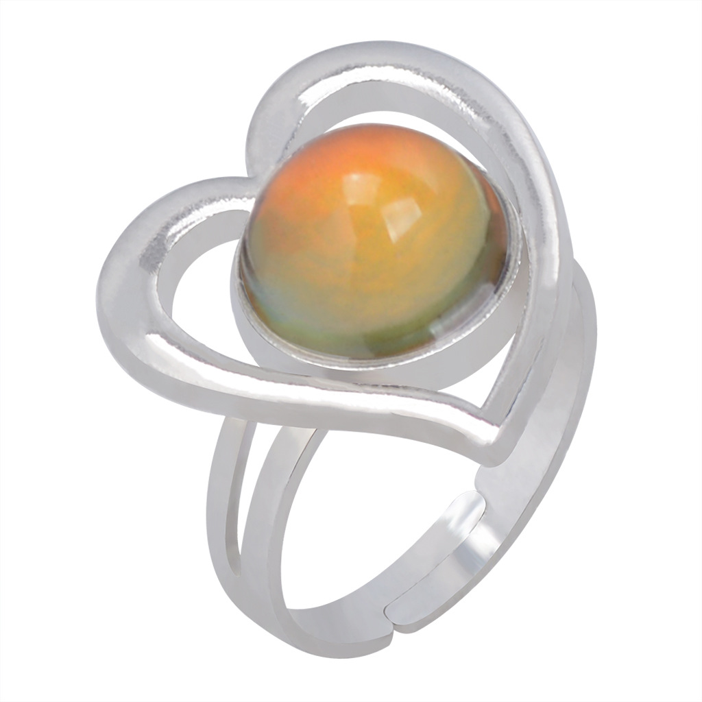 4g Weight Artificial Gemstones Inlay Material Birthday Occasion Alloy Material Heart Pattern Women'S Gender Plating Design Heart Alloy Plating Artificial Gemstones Women'S 10