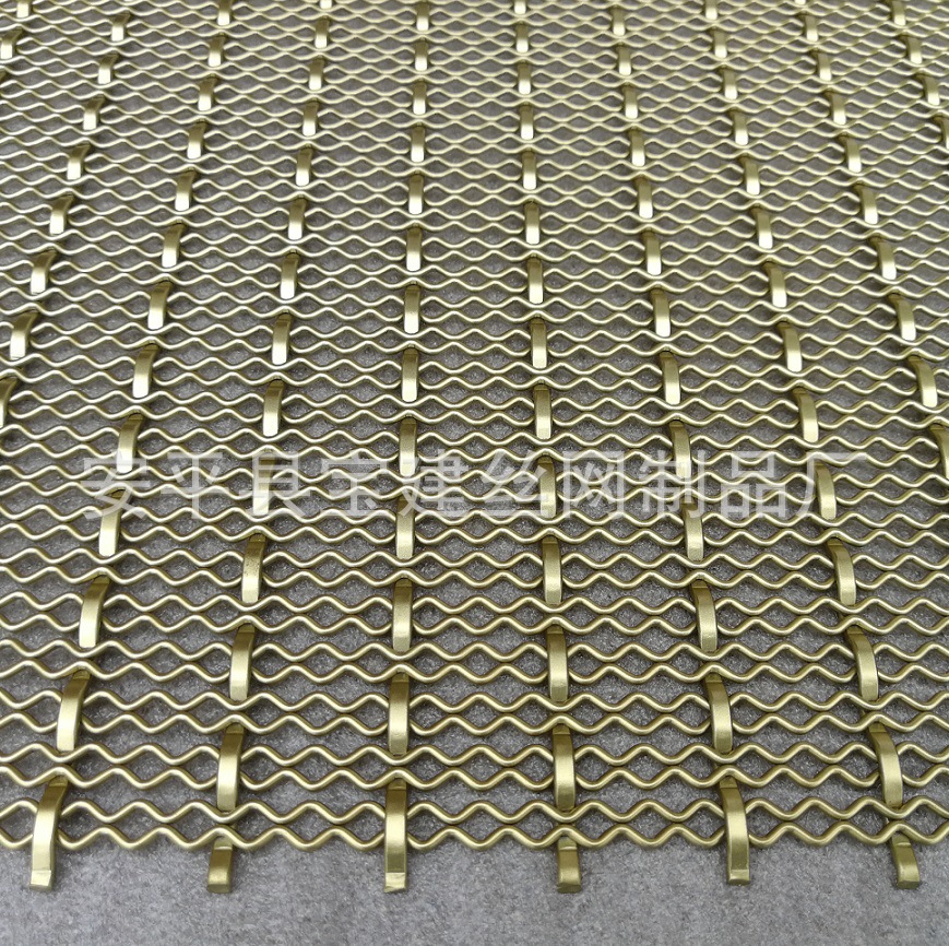 优质不锈钢编织装饰网，304不锈钢烤漆金黄色编织装饰网保证质量