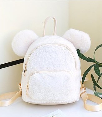 Mochila de felpa con orejas de conejo – Estilo kawaii para estudiantes y chicas jóvenes, modelo 2021
